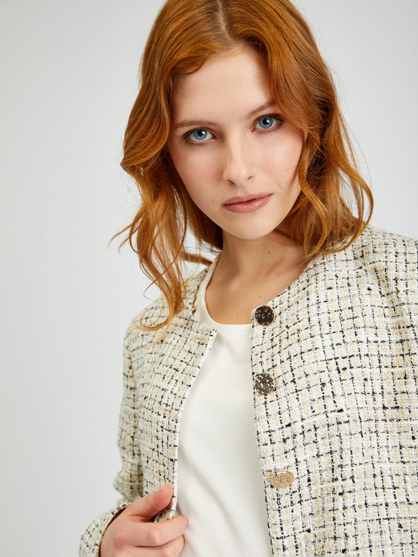 Orsay ORSAY krémszínű mintás női blézer