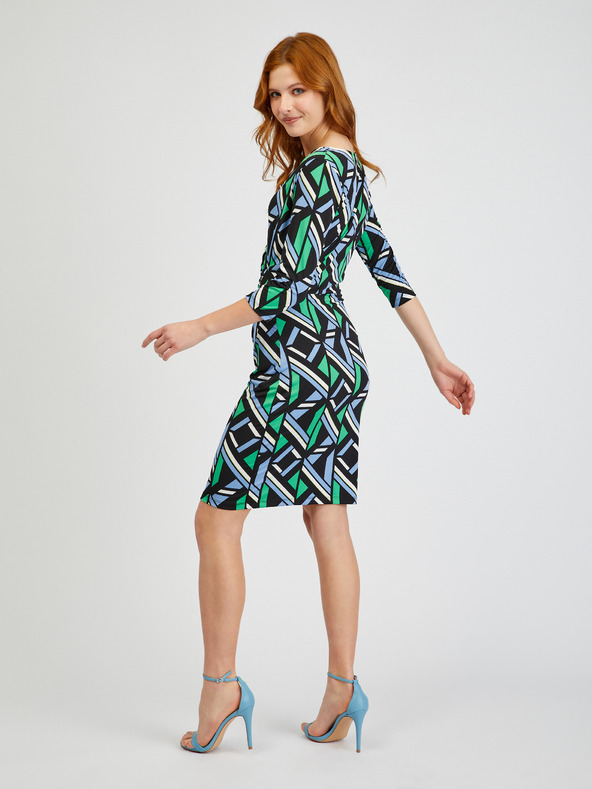 Orsay ORSAY zöld-fekete mintás női tok ruha