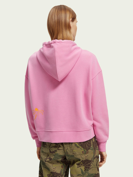 Scotch & Soda Rózsaszín női kapucnis pulóver Scotch & Soda