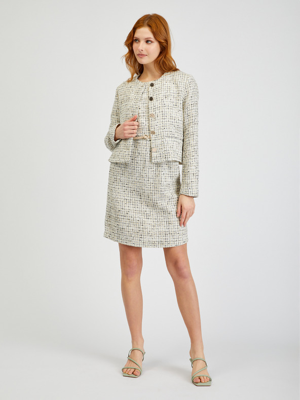 Orsay ORSAY krémszínű mintás női ruha övvel