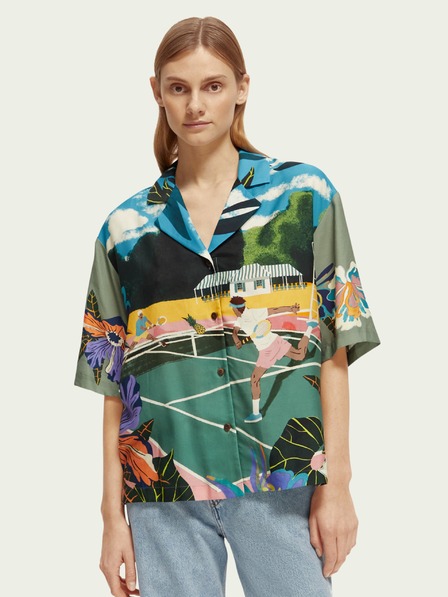 Scotch & Soda Zöld női mintás póló Scotch & Soda