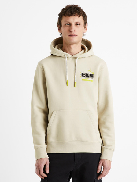Celio Bézs színű férfi Celio Dragon Ball Z kapucnis pulóver