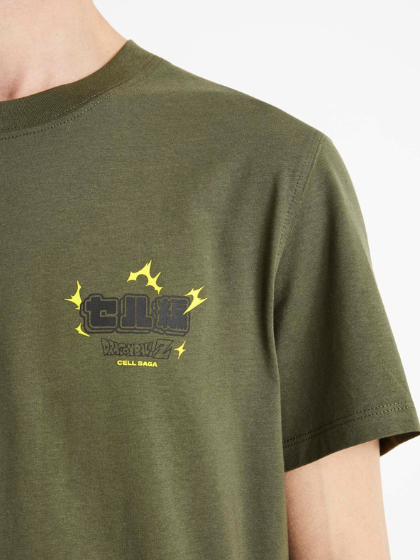 Celio Zöld férfi pamut póló Celio Dragon Ball Z