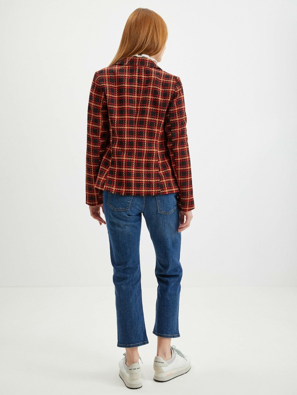 Orsay ORSAY fekete-piros kockás női blézer
