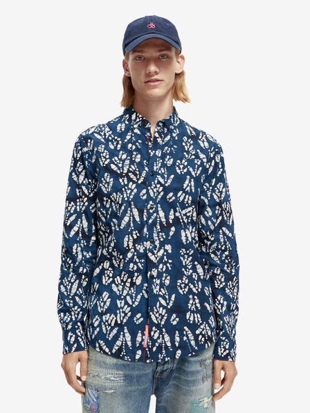 Scotch & Soda Sötétkék férfi mintás ing Scotch & Soda
