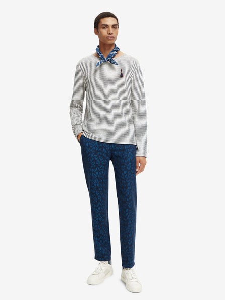 Scotch & Soda Kék-fehér férfi csíkos könnyű pulóver Scotch & Soda