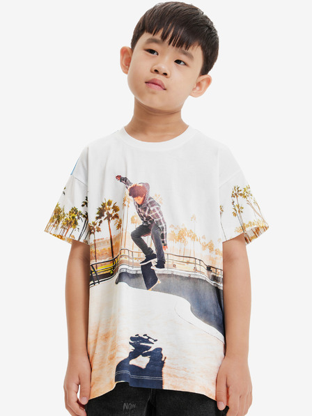 Desigual Fehér Fiúk Nyomtatott póló Desigual Aqua