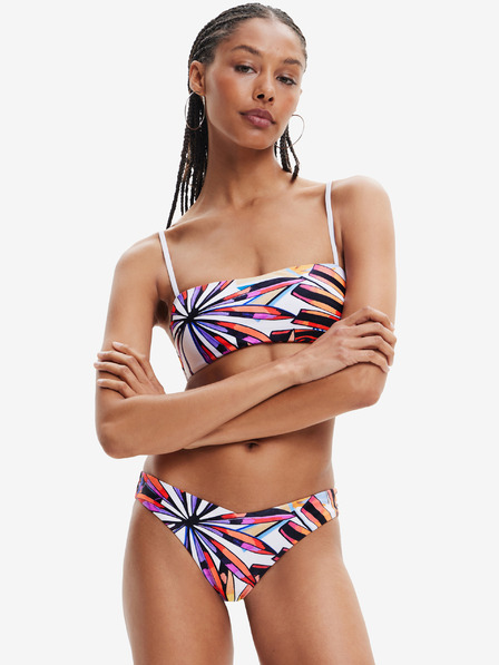 Desigual Fehér női mintás fürdőruha felső Desigual Playa