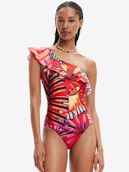 Desigual Piros női mintás fürdőruha Desigual Medewi piros női mintás fürdőruha Desigual Medewi