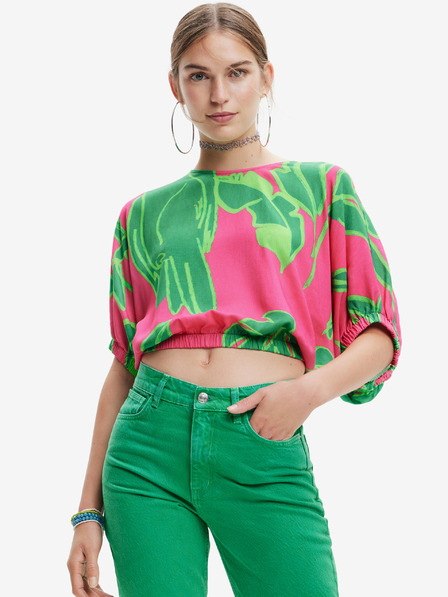 Desigual Zöld és rózsaszín Desigual Garret női felső