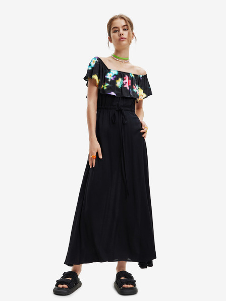 Desigual Desigual Susan Fekete női fodros ruha fekete női