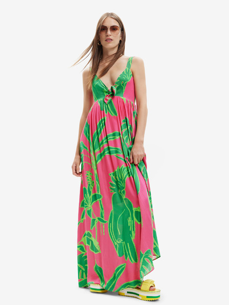 Desigual Zöld és rózsaszín Desigual női mintás ruha Damila