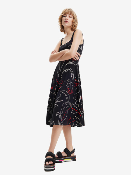 Desigual Fekete női Desigual Cambridge nyomtatott ruha