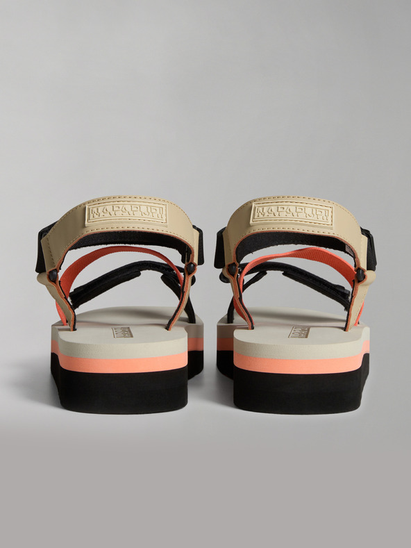 Napapijri Fekete és narancssárga női szandál NAPAPIJRI