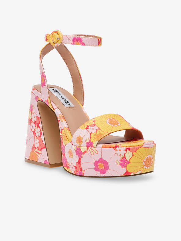 Steve Madden Narancssárga és rózsaszín női sarokszandál Steve Madden