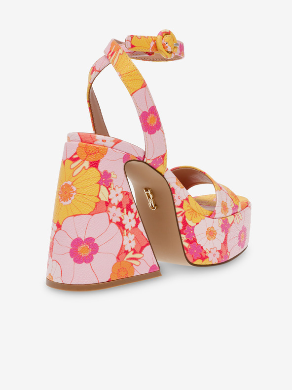 Steve Madden Narancssárga és rózsaszín női sarokszandál Steve Madden