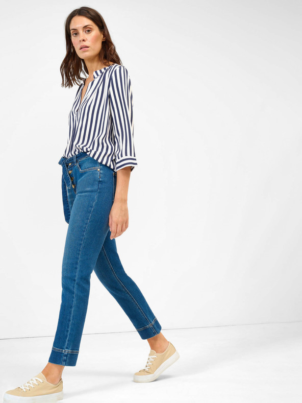 Orsay ORSAY kék-fehér csíkos háromnegyedes ujjú blúz