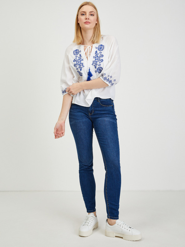 Orsay Fehér virágmintás blúz ORSAY