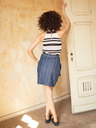 Orsay Kék csíkos rövid farmer szoknya megkötővel ORSAY
