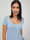 Orsay ORSAY világoskék virágmintás póló