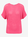 Orsay ORSAY sötétrózsaszín mintás könnyű rövidujjú pulóver
