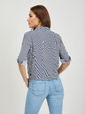 Orsay ORSAY fehér-kék csíkos női blúz csomóra kötve