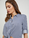 Orsay ORSAY fehér-kék csíkos női blúz csomóra kötve