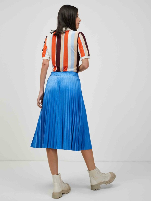 Orsay ORSAY narancssárga csíkos könnyű rövidujjú pulóver