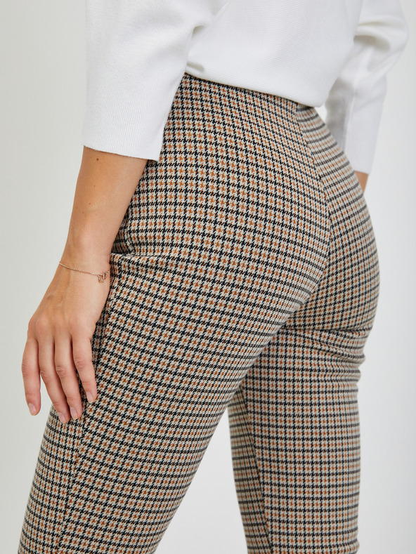 Orsay ORSAY bézs színű mintás nrövidített női nadrág