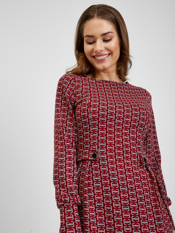 Orsay Piros mintás női ruha ORSAY