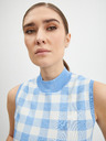 Orsay ORSAY fehér-kék kockás női felső
