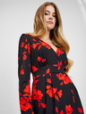 Orsay ORSAY piros-fekete virágmintás női póló