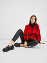 Orsay ORSAY fekete-piros kockás női pulóver