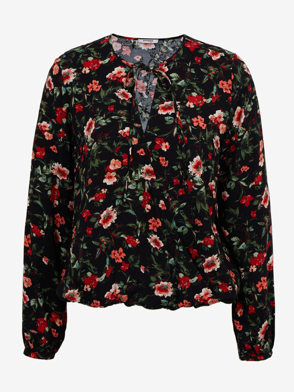 Orsay ORSAY piros-fekete virágmintás női blúz