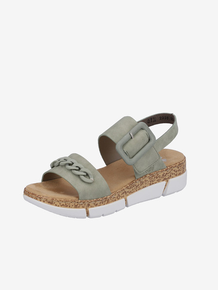 Rieker Khaki színű női platform szandál Rieker