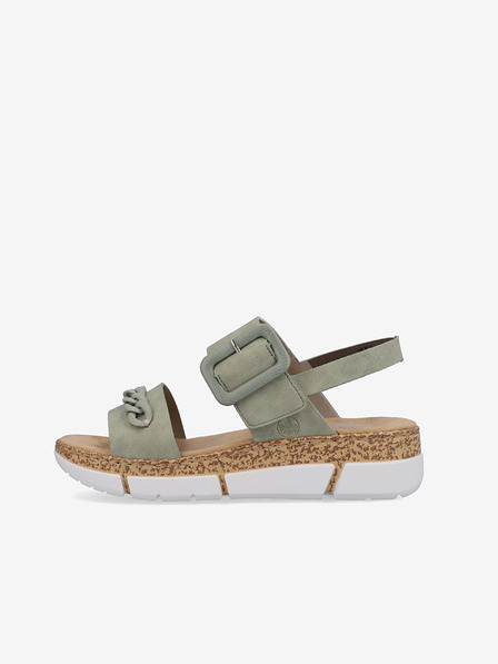 Rieker Khaki színű női platform szandál Rieker