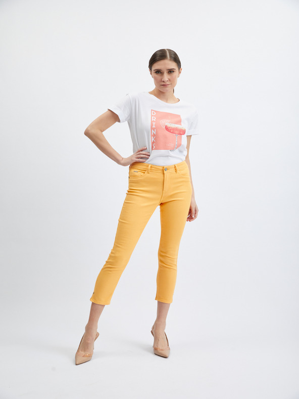 Orsay ORSAY narancssárga rövidített skinny fit női farmer