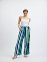 Orsay ORSAY zöld-kék csíkos széles szárú női nadrág