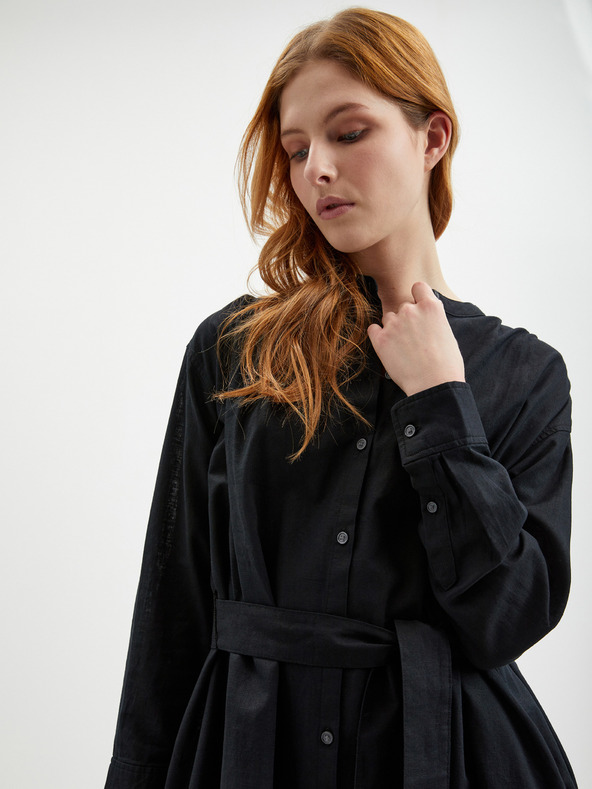 GAP Vászon inges midi ruha GAP