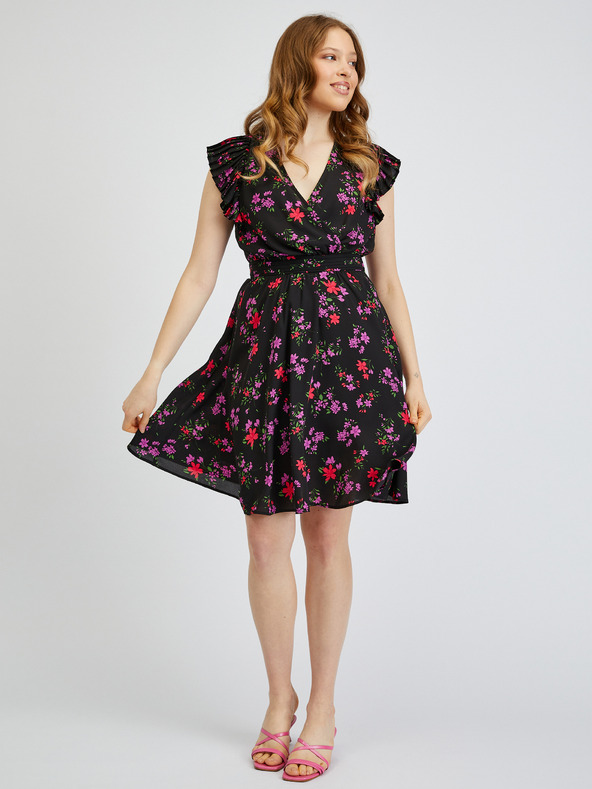 Orsay ORSAY fekete virágmintás női ruha