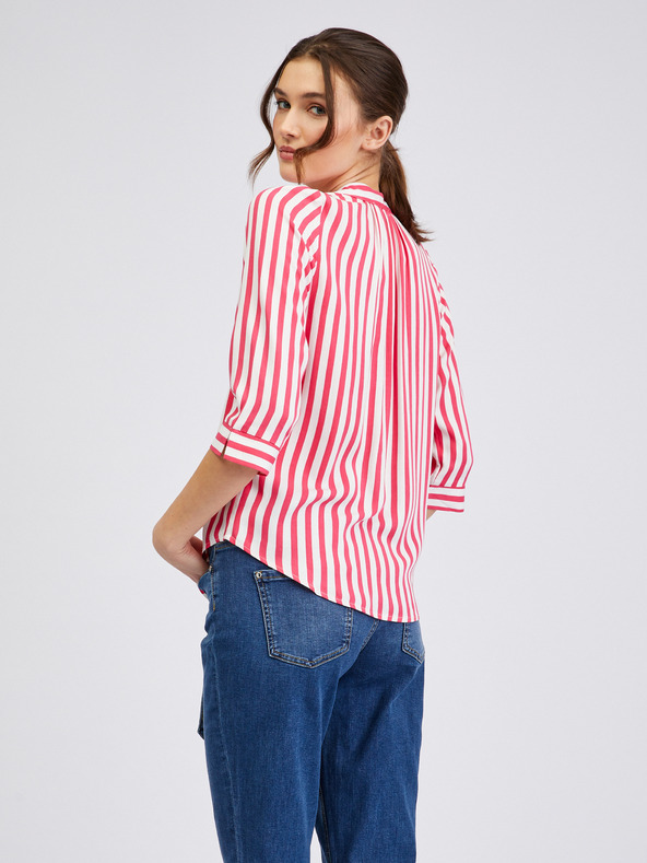 Orsay ORSAY fehér-rózsaszín csíkos női blúz