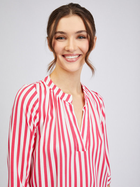 Orsay ORSAY fehér-rózsaszín csíkos női blúz