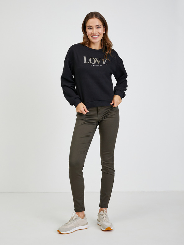 Orsay ORSAY fekete lezser női kapucnis póló