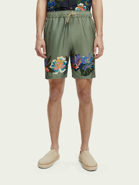 Scotch & Soda Sötétzöld férfi mintás rövidnadrág Scotch & Soda
