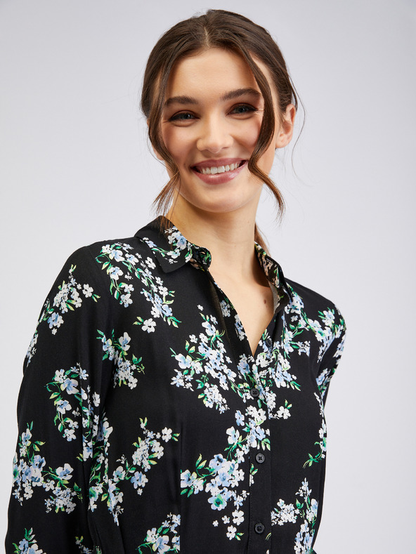 Orsay ORSAY fekete virágmintás női ruha