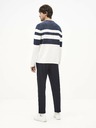 Celio Fehér és kék férfi csíkos pulóver Celio