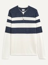 Celio Fehér és kék férfi csíkos pulóver Celio