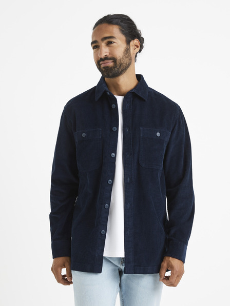 Celio Sötétkék kordbársony ing Celio Vavelour