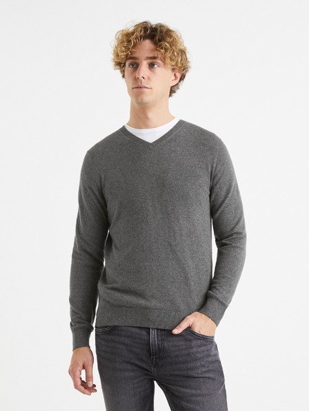 Celio Celio Veviflex szürke pulóver