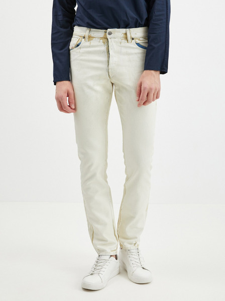 Diesel Fehér férfi slim fit farmer Diesel díszes díszítéssel